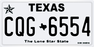 TX license plate CQG6554