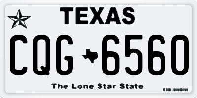 TX license plate CQG6560