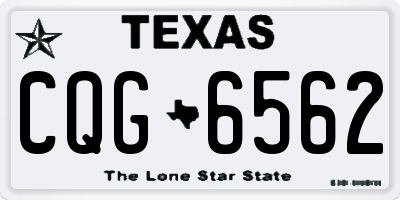 TX license plate CQG6562