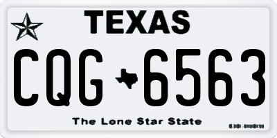 TX license plate CQG6563