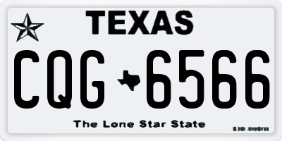 TX license plate CQG6566