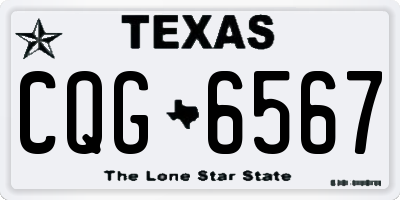 TX license plate CQG6567