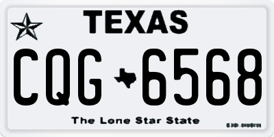 TX license plate CQG6568