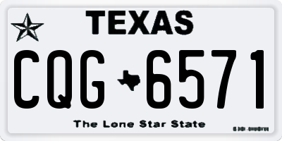 TX license plate CQG6571