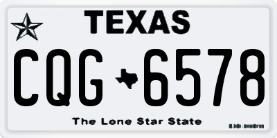 TX license plate CQG6578