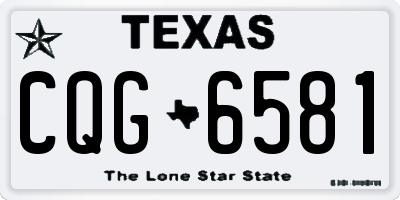 TX license plate CQG6581
