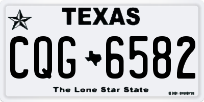 TX license plate CQG6582