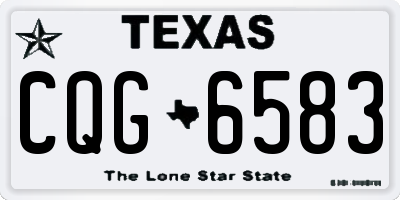 TX license plate CQG6583