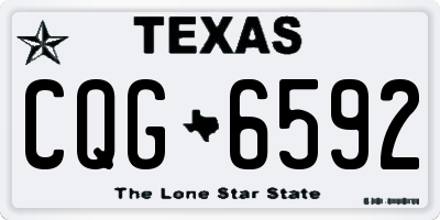 TX license plate CQG6592