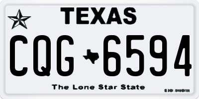 TX license plate CQG6594