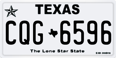 TX license plate CQG6596