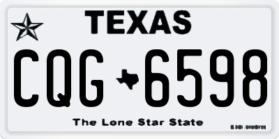 TX license plate CQG6598