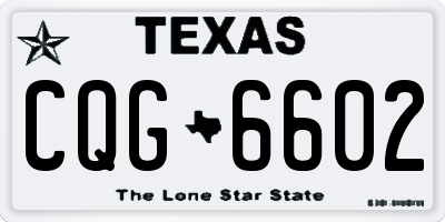 TX license plate CQG6602