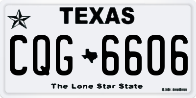 TX license plate CQG6606