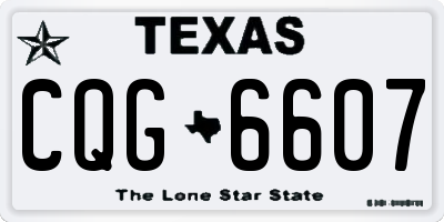 TX license plate CQG6607