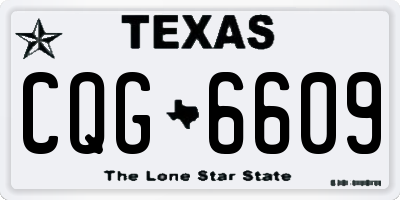 TX license plate CQG6609