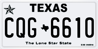 TX license plate CQG6610