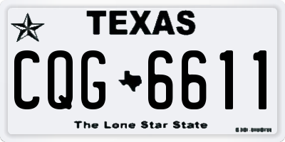 TX license plate CQG6611