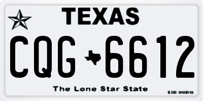 TX license plate CQG6612