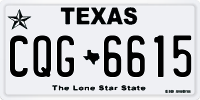 TX license plate CQG6615