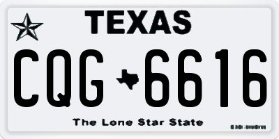TX license plate CQG6616