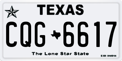 TX license plate CQG6617