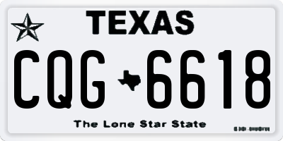 TX license plate CQG6618