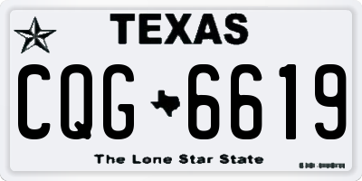 TX license plate CQG6619
