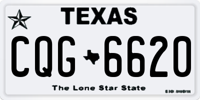 TX license plate CQG6620