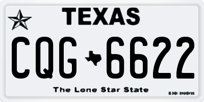 TX license plate CQG6622