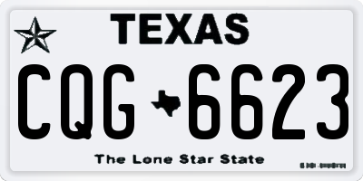 TX license plate CQG6623