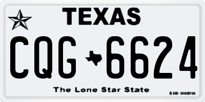 TX license plate CQG6624
