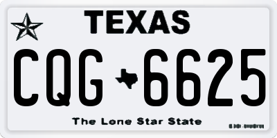 TX license plate CQG6625