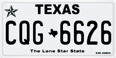 TX license plate CQG6626