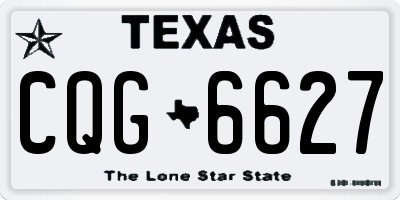 TX license plate CQG6627