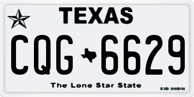 TX license plate CQG6629