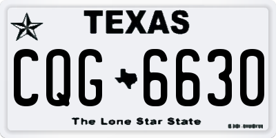 TX license plate CQG6630