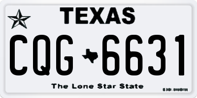 TX license plate CQG6631