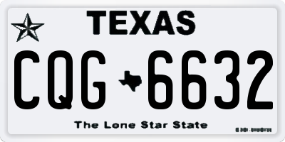 TX license plate CQG6632