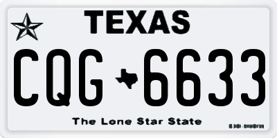 TX license plate CQG6633