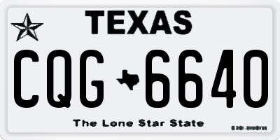 TX license plate CQG6640