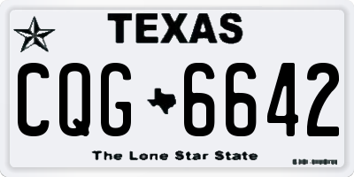 TX license plate CQG6642