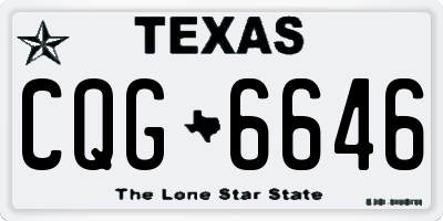 TX license plate CQG6646