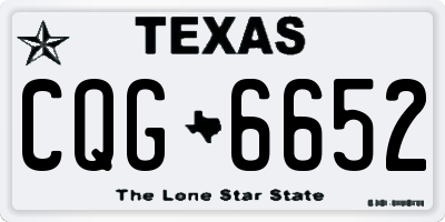 TX license plate CQG6652
