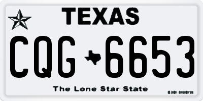 TX license plate CQG6653