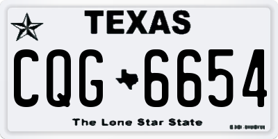TX license plate CQG6654