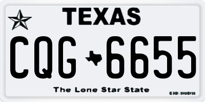 TX license plate CQG6655