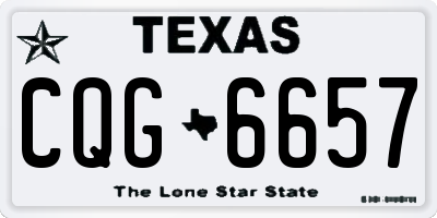 TX license plate CQG6657