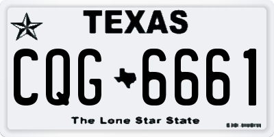 TX license plate CQG6661