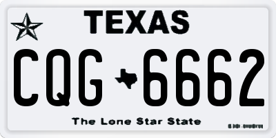 TX license plate CQG6662